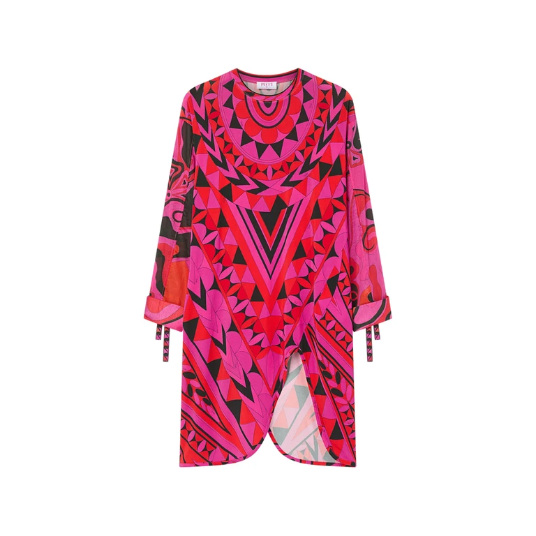 Manuba-print Long-sleeved Dress