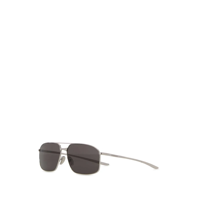 Balenciaga Silver Metal Monday Sunglasses Black Occhiali Da Sole - Women