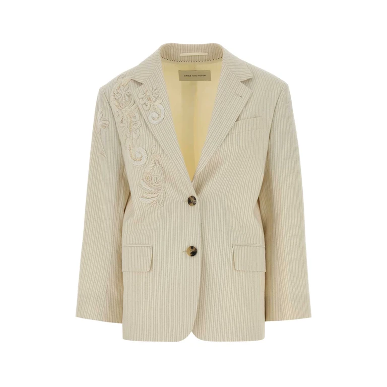 Dries Van Noten Ecru Giacche E Gilet