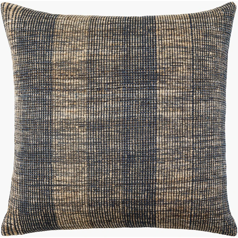 Marzano 20" Tan and Brown Accent Pillow
