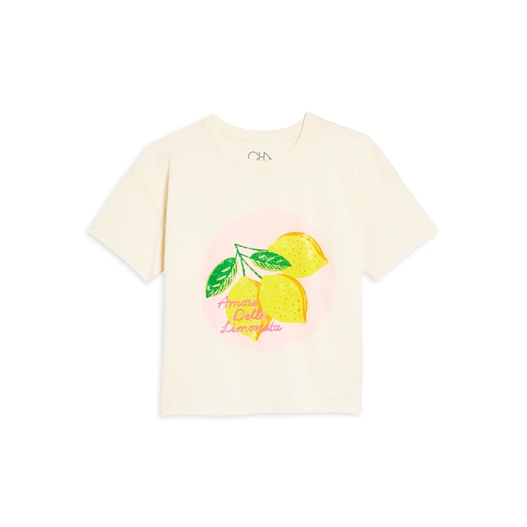 Chaser Girls' Lemonade Amore Graphic Short Sleeved Tee - Little Kid, Big Kid