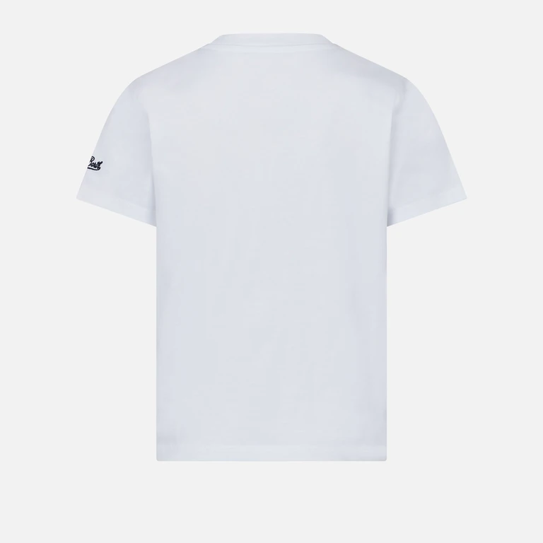 Mc2 Saint Barth Girl T-Shirt With Portami Al Mare! Lettering White