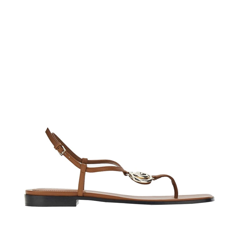 GUCCI Double G leather sandals Woman 36