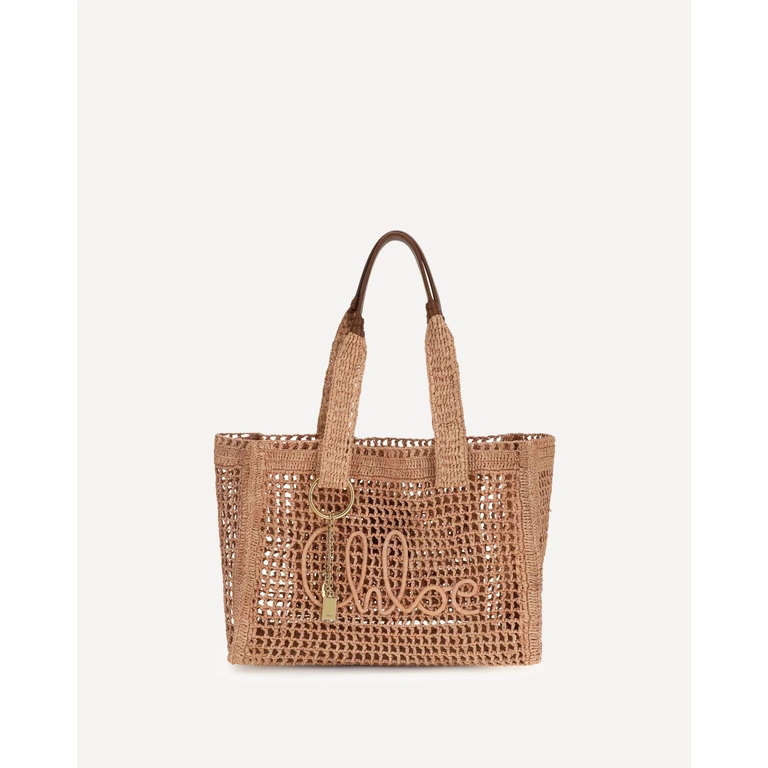 CHLOÉ East-West Summer Banana raffia Tote Bag Female UNI