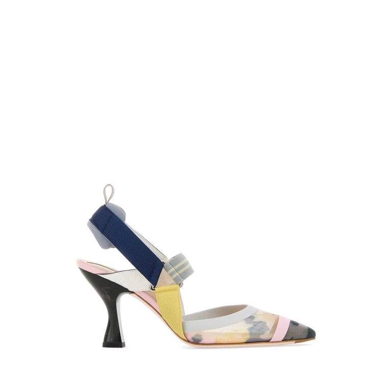 Multicolor Mesh Colibri Pumps Multi Black Scarpe Con Tacco - Women