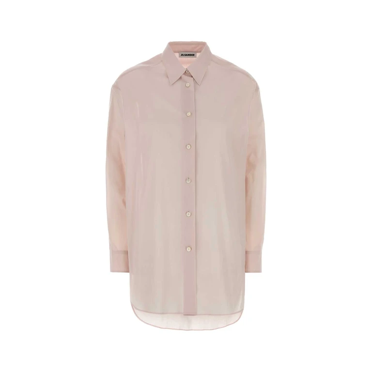 Jil Sander White Muslin Shirt Optic Exterior: Cotton Camicie - Women