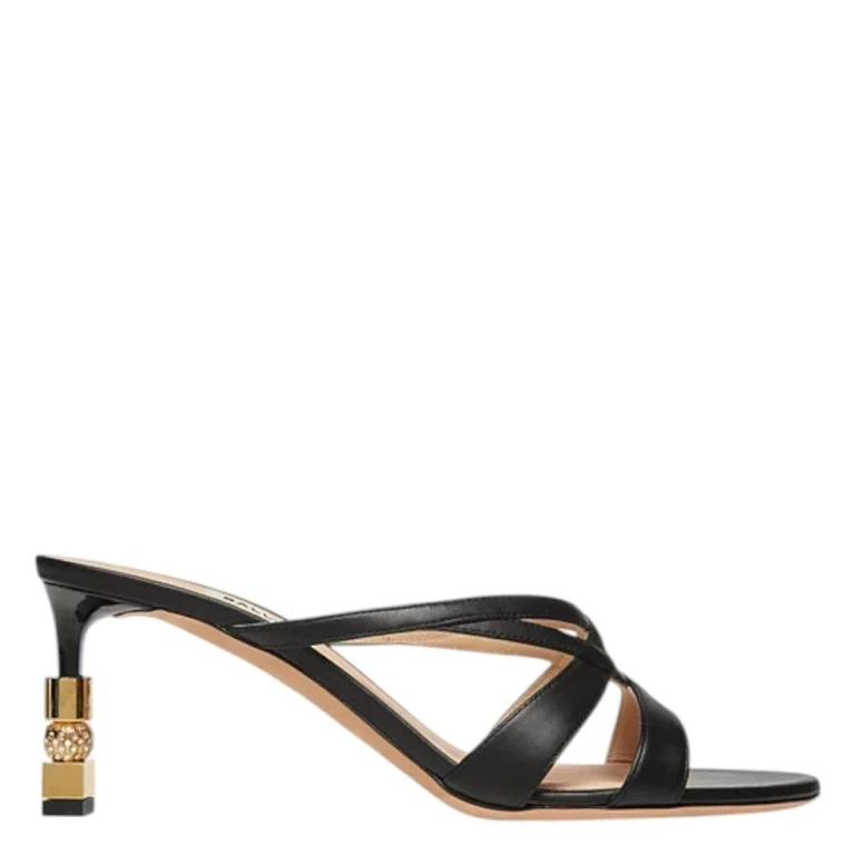 Bally Carolyn Leather Block Slide Sandals