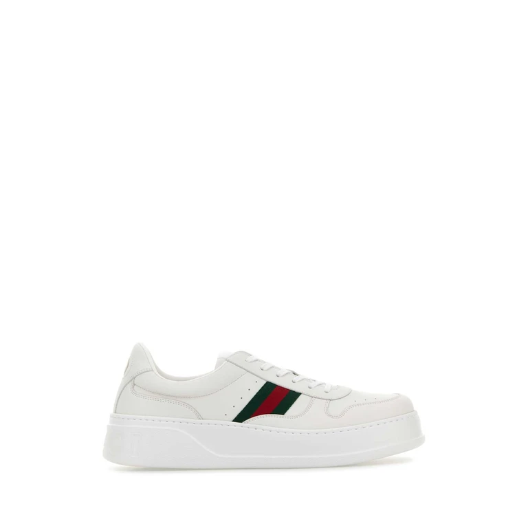 Gucci White Leather Sneakers Calf Skin - Men