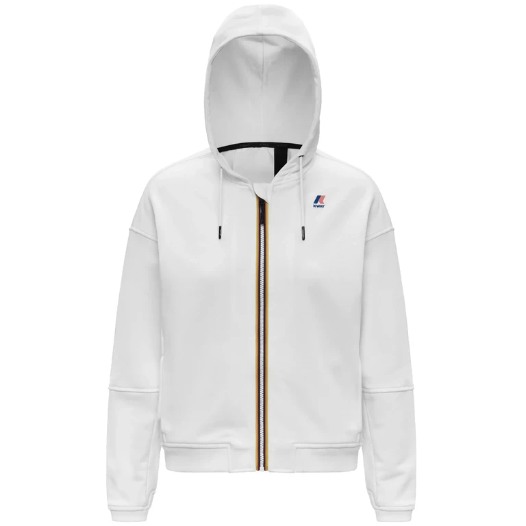 K-Way Lara Poly Cotton White Felpa - Women