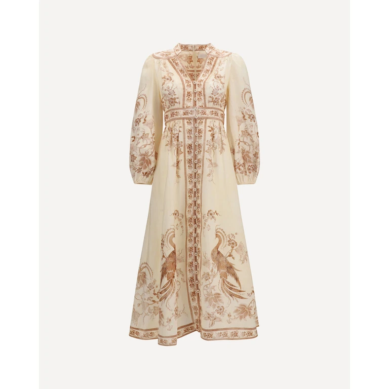 ZIMMERMANN Indra Plunge floral Dress Female 3