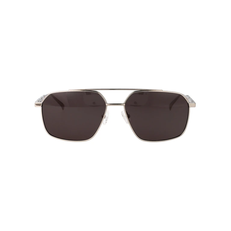 Alexander McQueen Am0477s Silver-silver-grey Metal Sunglasses - Men