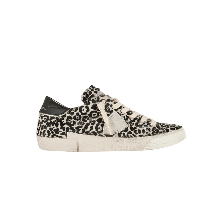 Philippe Model Prsx Low Woman Black Calf Leather - Goat Calzature - Women