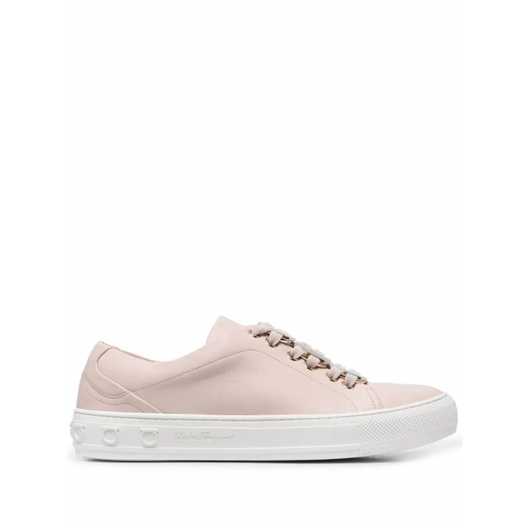 Ferragamo Ladies Pink Sneakers