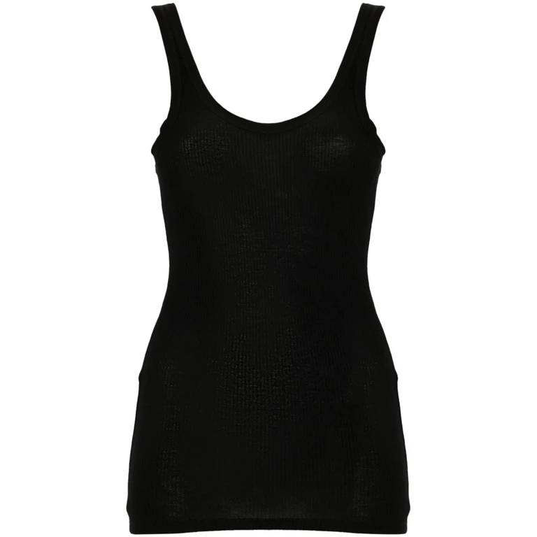 Majestic Top Black Viscose Elastane - Women
