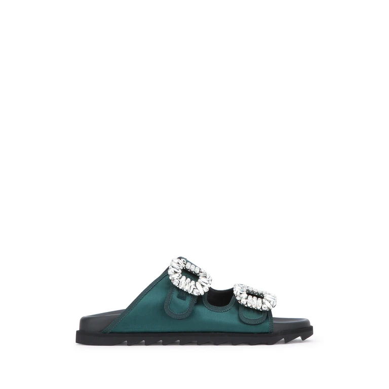 Roger Vivier Slidy Strass Bord Gros Mules