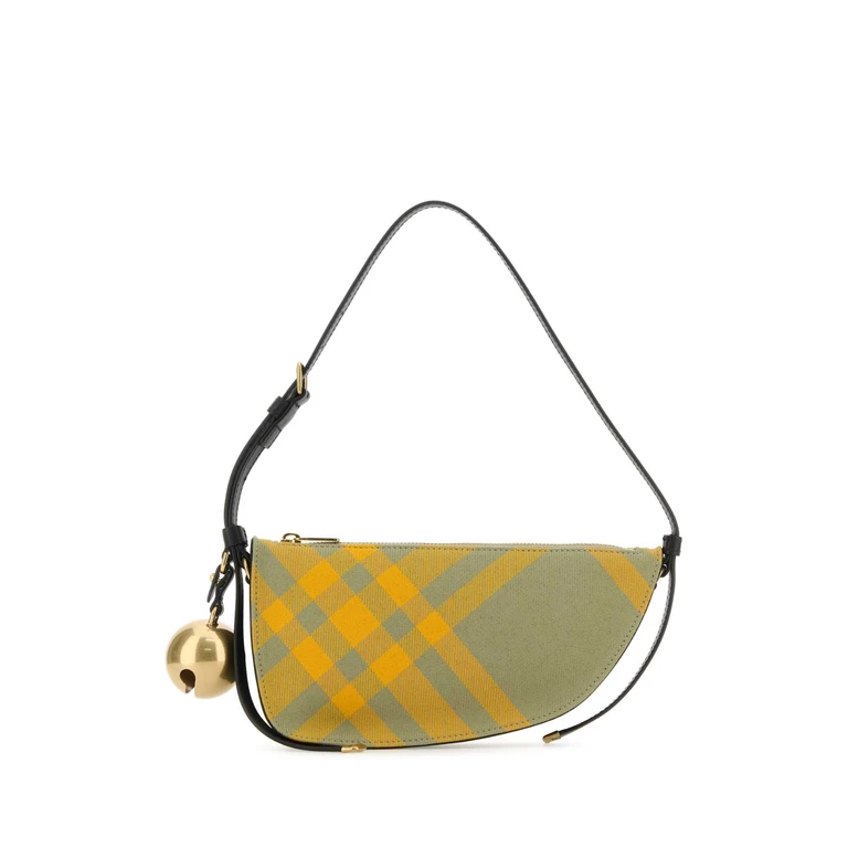 Burberry Embroidered Canvas Mini Shield Shoulder Bag