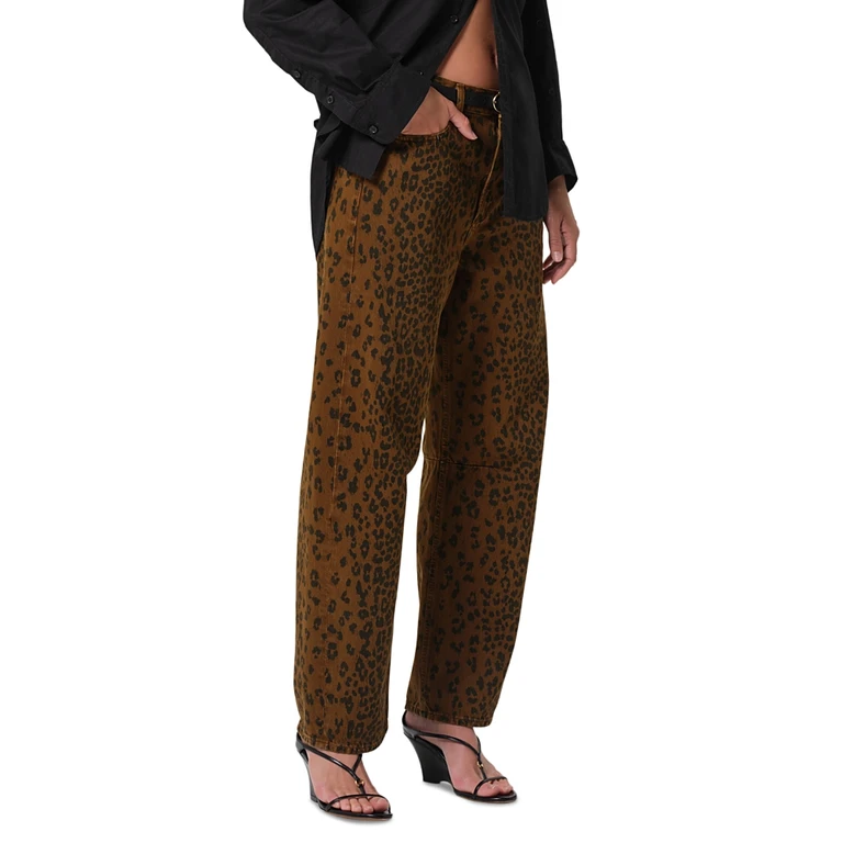 Citizens of Humanity Miro Relaxed Tapered Jeans in Sepia Cheetah