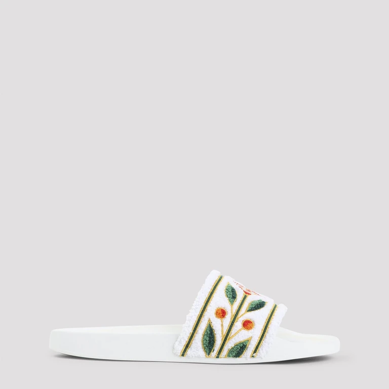 CASABLANCA - Casablanca Embroidered Terry Sandals