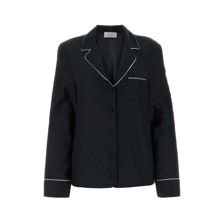 Off-White Owge016f23fab002 1010 Blackblack Exterior: Silk Cotton Camicie