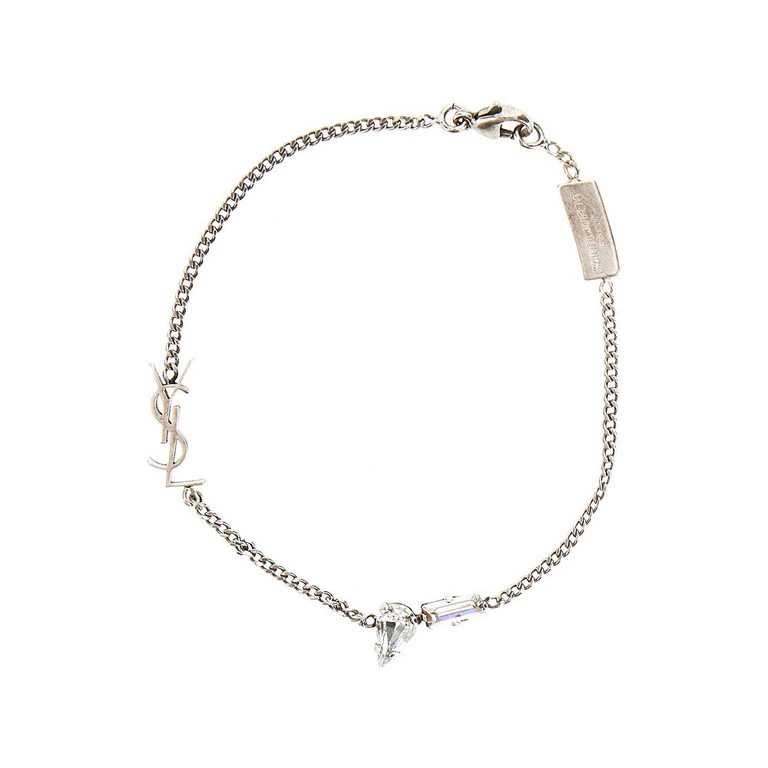 SAINT LAURENT 'Cassandre' bracelet with strass Man XS