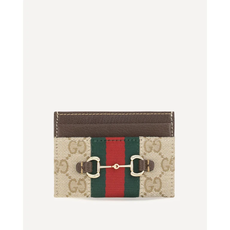 GUCCI Web Horsebit Card Holder Female UNI