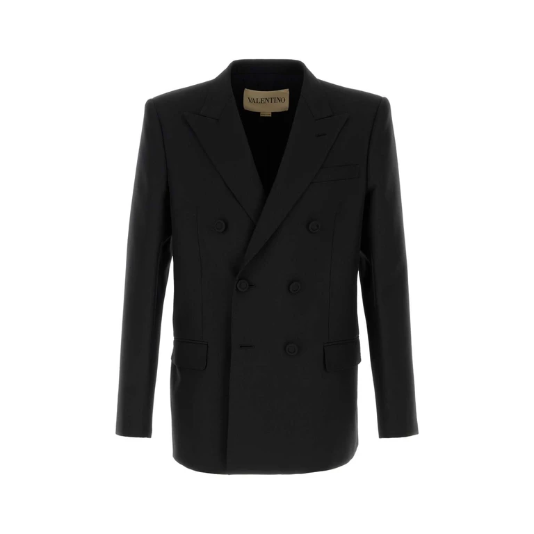 Valentino Garavani Black Polyester Blend Jacket Nero Giacche E Gilet - Men
