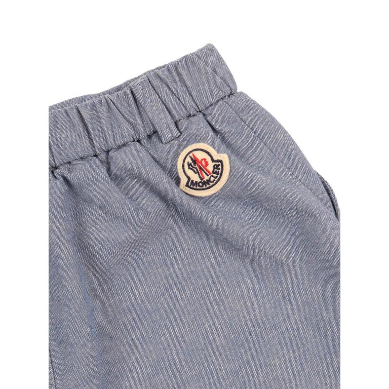 Moncler Baby SHORTS Blue Cotton