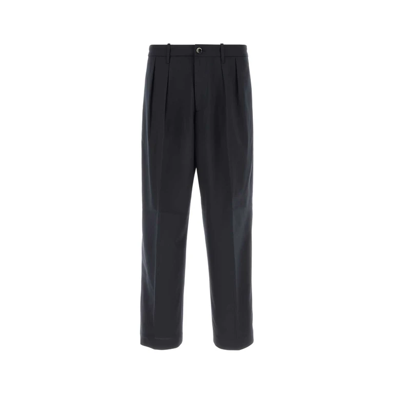 Nine In The Morning Navy Blue Twill Kai Pant Pantaloni - Men