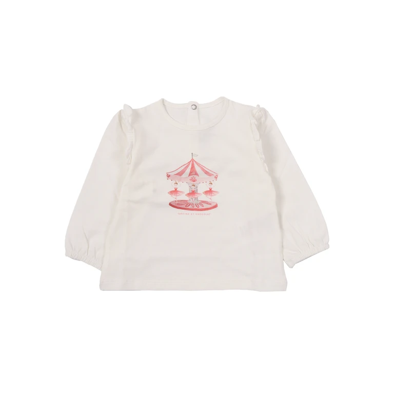 Tartine & Chocolat T-Shirt White Cotton Elastane Short Sleeves