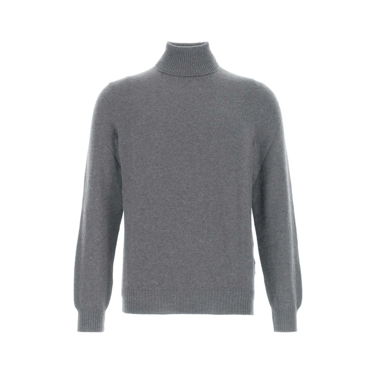 Fedeli Grey Cashmere Sweater Flannel Exterior: Maglieria - Men