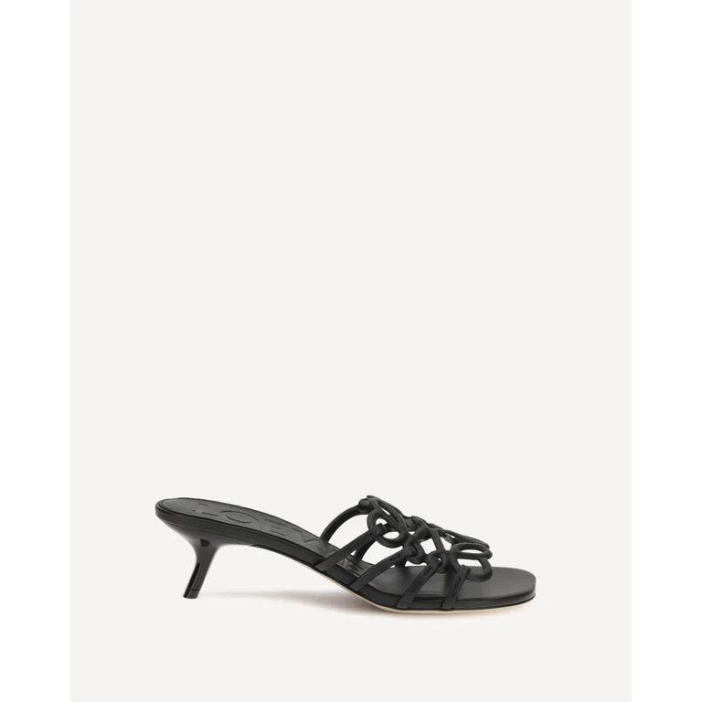 LOEWE Anagram Petal Leather Slide Sandals Female 37