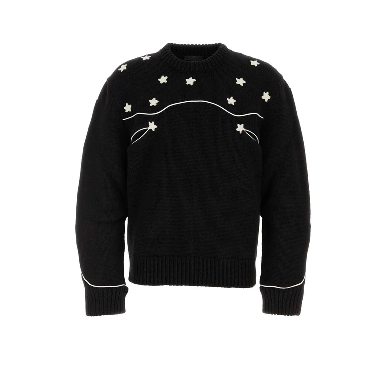 Prada Black Wool Sweater Nero Maglieria - Men