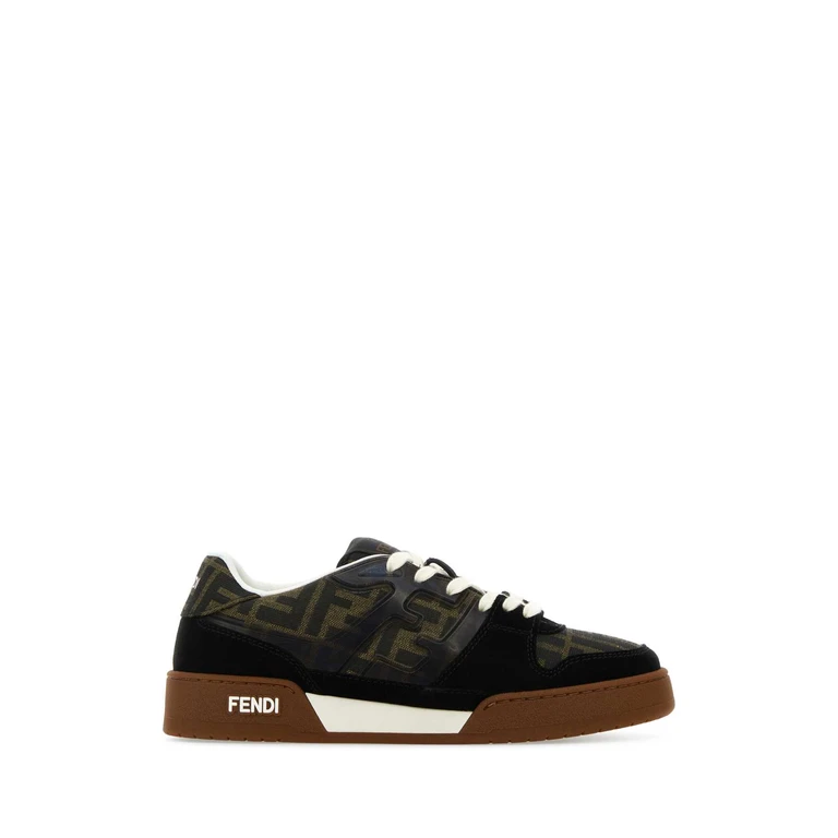 Multicolor Leather, Rubber And Fabric Fendi Match Sneakers Nerotabnerbianc Vit+co - Women
