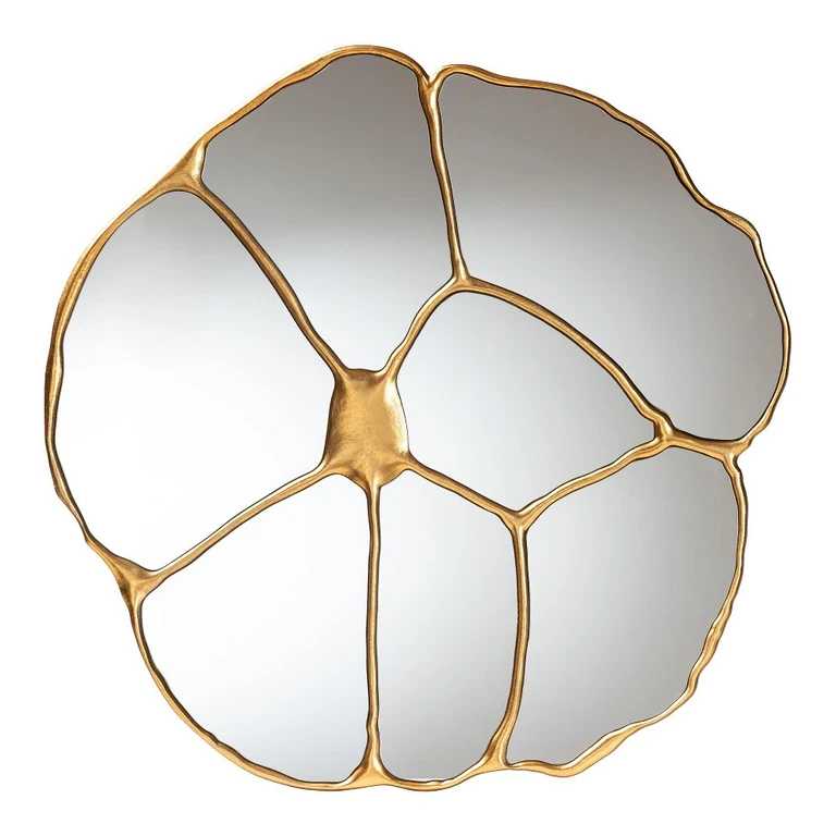 Novia Antique Goldleaf Flower Wall Mirror