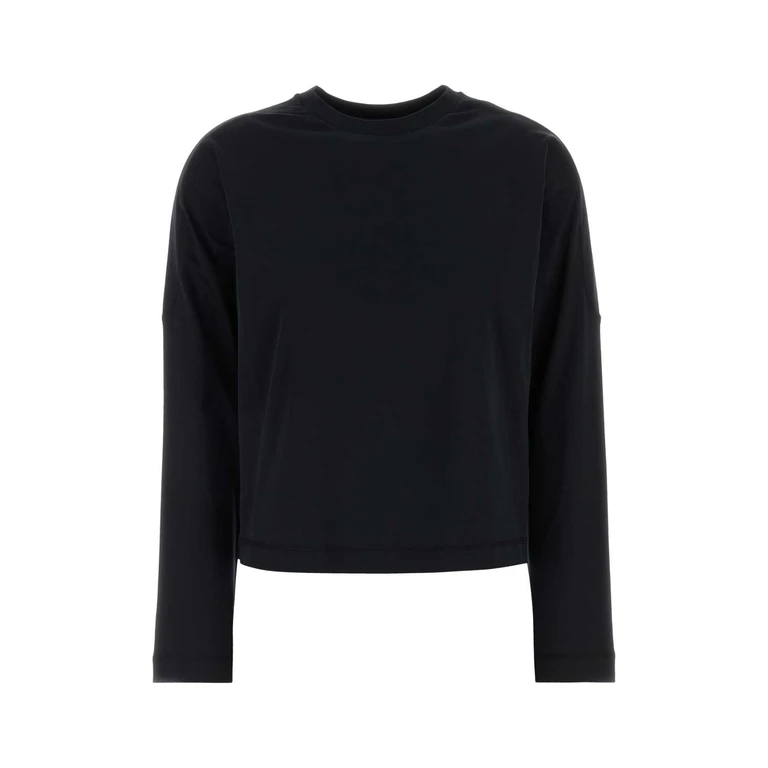 Herno Laminar Midnight Blue Cotton T-Shirt Nero Exterior - Women