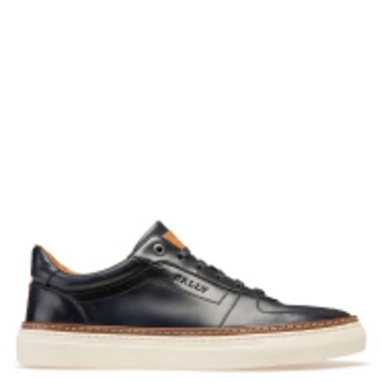 Bally Hens Brushed Leather Low-Top Sneakers, Brand Size 5 ( US Size 6 )