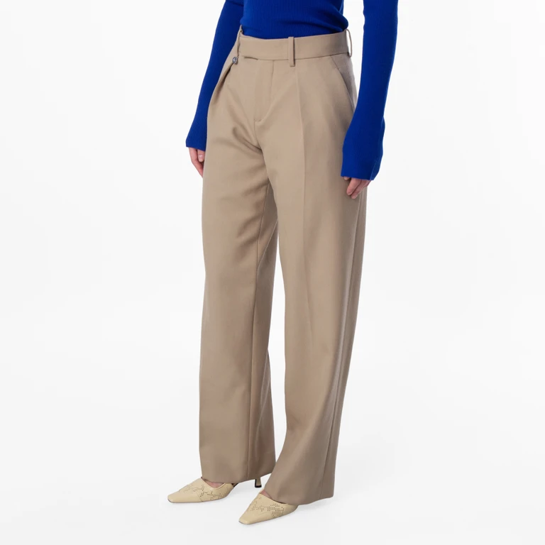 Burberry Tailored Wool Wide-Leg Trousers