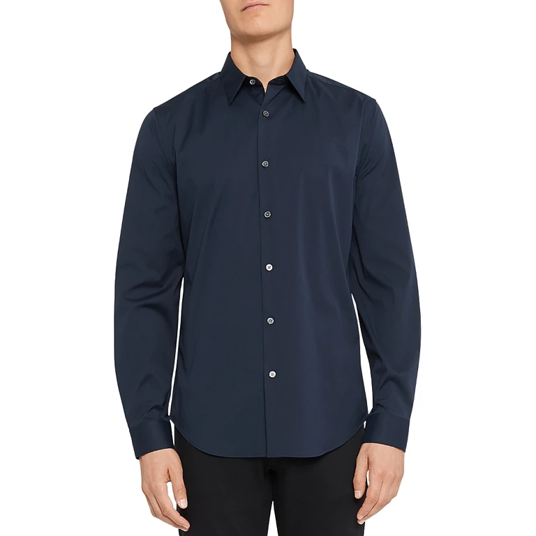 Theory Sylvain Button Down in Wealth