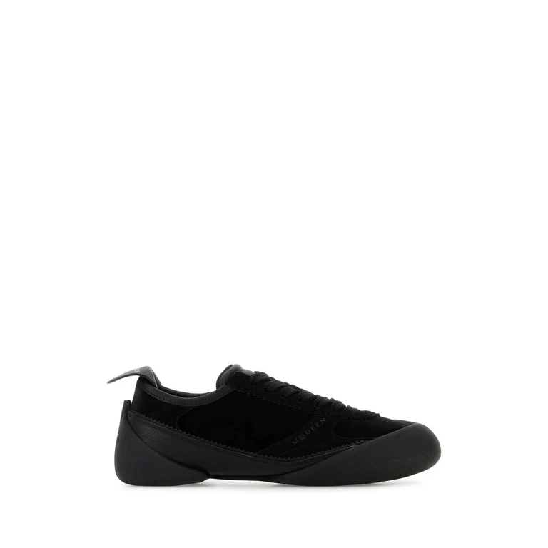 Alexander McQueen Black Canvas And Suede Sneakers