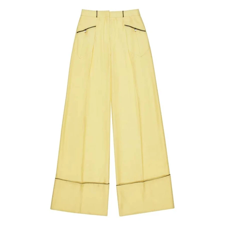 Bally Silk Wide-Leg Tailored Trousers