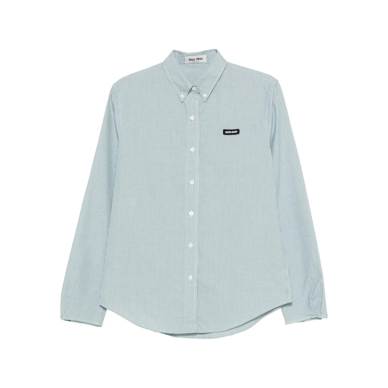Miu Miu Check-pattern Buttoned Shirt