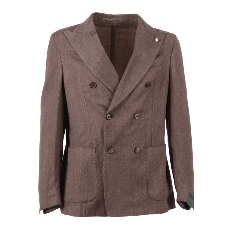 Brando-Lubiam Jacket Brown Virgin Wool Polyester - Men