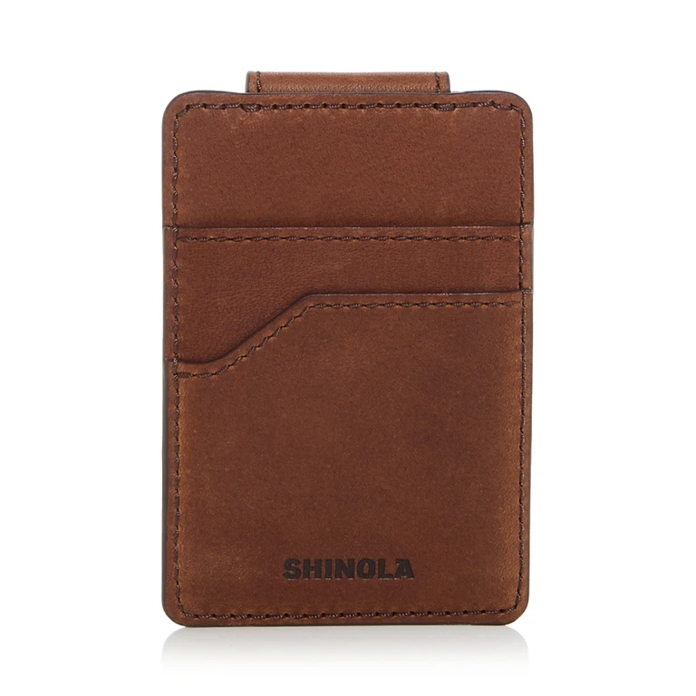 Shinola Magnetic Money Clip and Leather Card Case