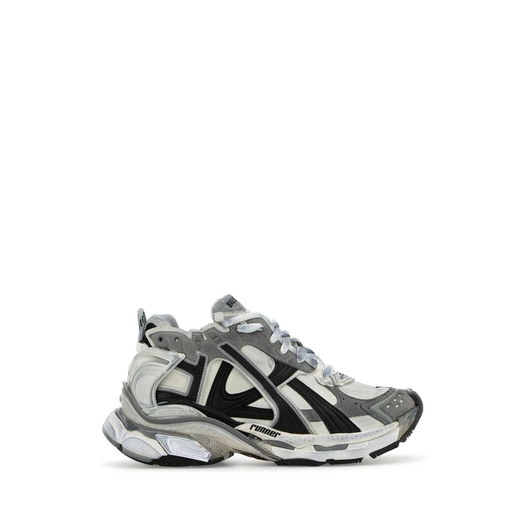 Multicolor Runner Sneakers Greywhiteblack T Polyurethane Polyester - Women
