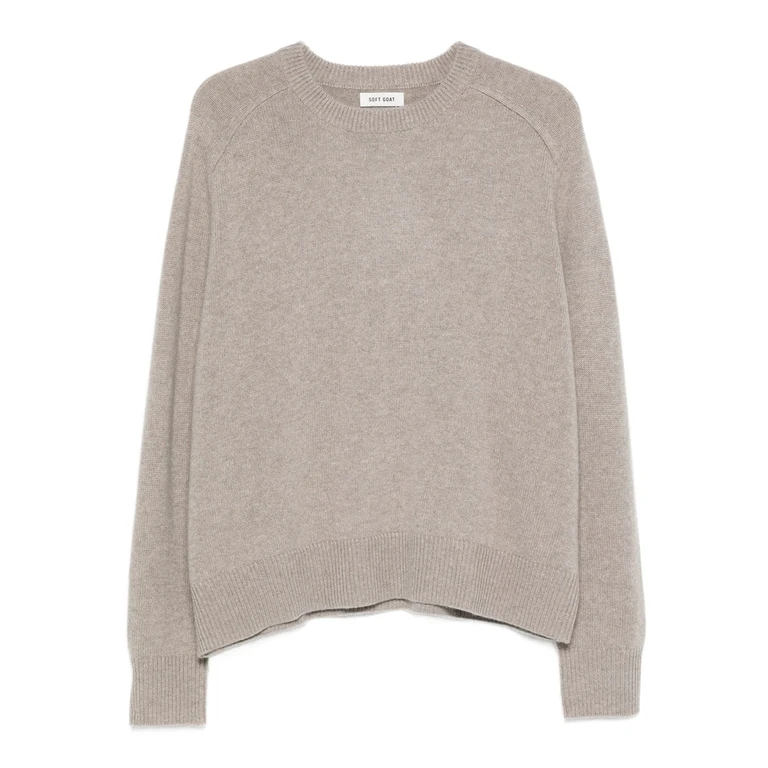 Soft Goat Boyfriend Ribbed Crew-neck Knitwear