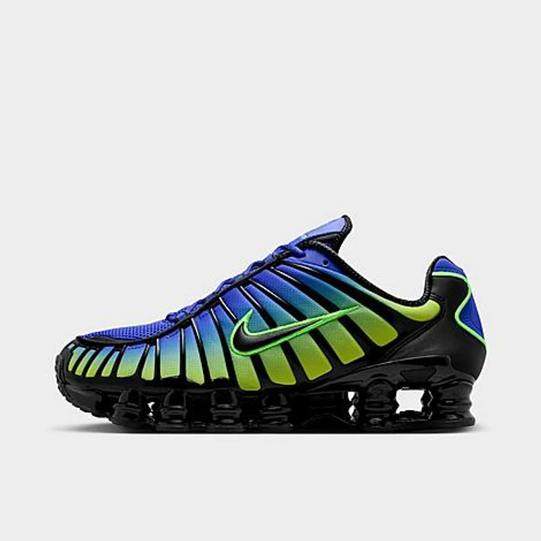 Nike Heren Shox TL casual schoenen White/Metallic Silver/Max Orange maat 7.0