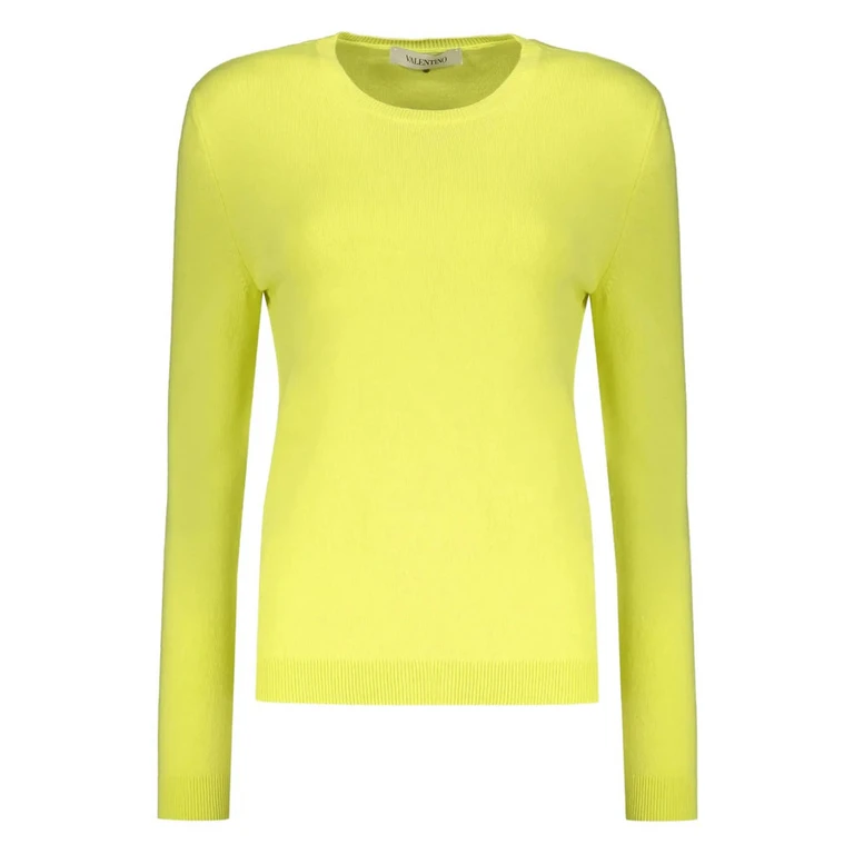 Valentino Womens Yellow Tops Cardigans & Sweaters