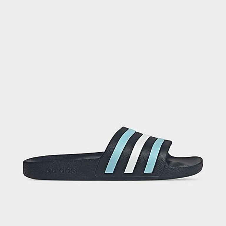 adidas adilette Aqua Slide Sandals in Black/White
