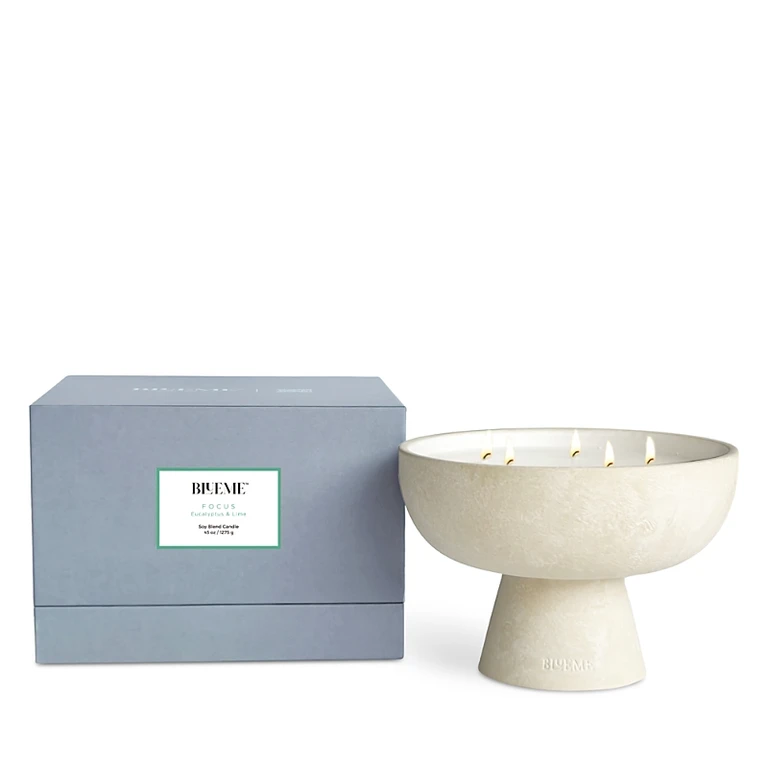 Blueme Focus Eucalyptus & Lime Soy Blend Candle 45 oz.