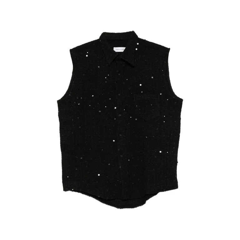 Sequin-embellished Sleeveless Shirt